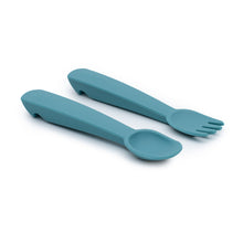 Load image into Gallery viewer, Feedie Fork & Spoon Set - We might be Tiny