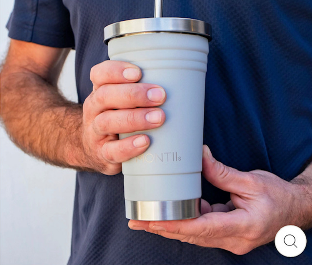 Montii Co Original Adult Reusable Smoothie Cup | 450ml with stainless steel and Silicone straw