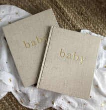 Load image into Gallery viewer, Baby Journal Unisex Neutral in beautiful linen box by Write to Me
